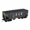 USRA 55-Ton 2-Bay Open Hopper - Kit -- Norfolk & Western 125134 (Heavily Weathered, ex-VGN, black)