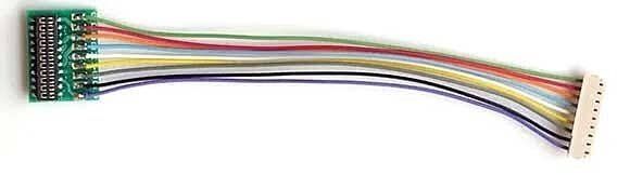 DCC Decoder Harness -- T-3.5`-21 JST 9-Pin to NEM21 Socket - 3.5` 8.89cm Wires, All Scales, Train Control Systems 1353