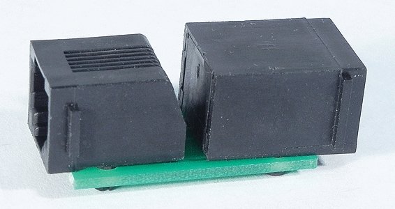 UTP-CAT5 Adapter -- 2 Socket Adapter to Convert from RJ12 Socket to CAT5 RJ45 Socket, All Scales, NCE Corporation 235