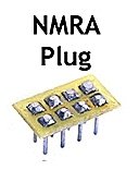 CB 8 NMRA 8-Pin DCC Decoder Plug Only -- Includes Soldering Pads for Wires, All Scales, Train Control Systems 1254