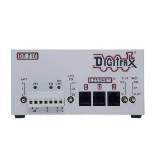 DB210 Single Auto-Reversing DCC Booster -- 3-, 5- & 8-Amp, All Scales, Digitrax DB210