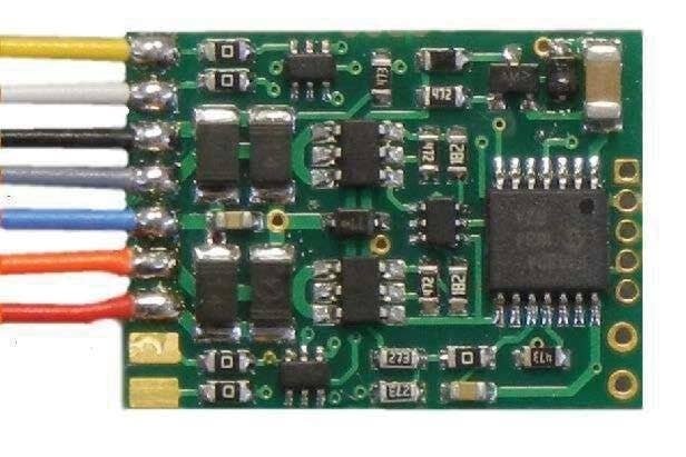 D13W 4-Function DCC Control Decoder - Wired -- pkg(4) 1.03 x .63 x .19′ 26 x 16.5 x 4.7mm, All Scales, NCE Corporation 172