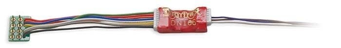 DN166PS Series 6 Control Decoder for N & HO -- 8-Pin Plug .87 x .4 x .2′ 22.16 x 10.28 x 5.1, All Scales, Digitrax DN166PS