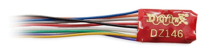 DZ146 Series 6 Control Decoder for Z, N & HO -- Wired .55 x .4 x .148′ 14 x 10.23 x 3.77mm, All Scales, Digitrax DZ146