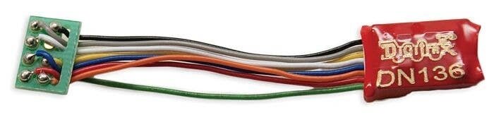 DN136PS Series 6 Control Decoder for N & HO -- 8-Pin Medium Plug - .55 x .404 x .2′ 13.9 x 1, All Scales, Digitrax DN136PS
