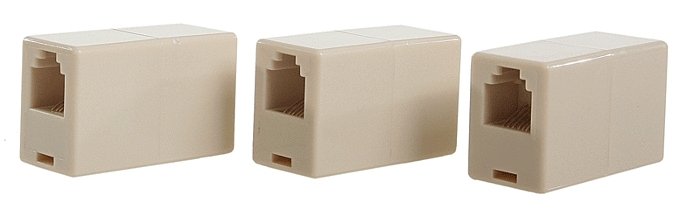 RJ12 Modular Adapter 3-Pack, All Scales, Digitrax LNMC3