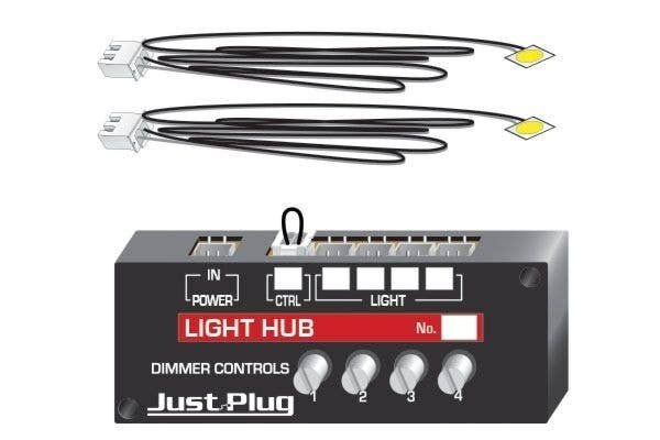 Just Plug(TM) -- Lights & Hub Set (Warm White), All Scales, Woodland Scenics 5700