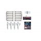 Double Lamp Post - Just Plug Value Pack -- With Light Hub pkg(12), HO, Woodland Scenics 5901