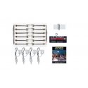 Double Lamp Post - Just Plug Value Pack -- With Light Hub pkg(12), HO, Woodland Scenics 5901