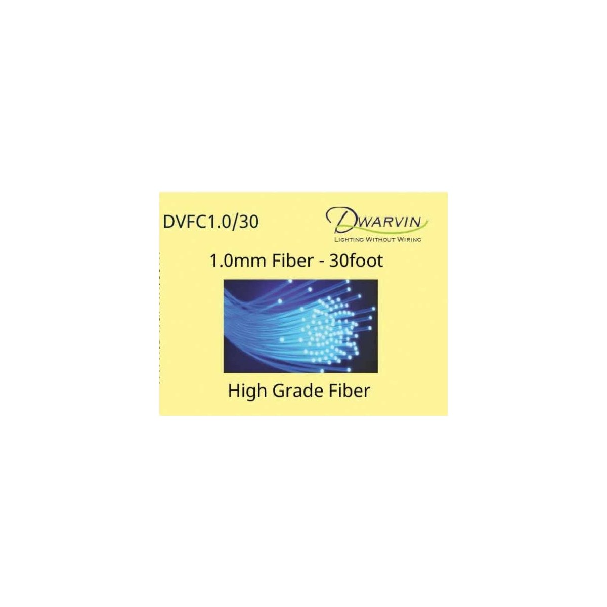 DVFC1.0/30 End-Glow Fiber Optic Cable -- 30 Feet, 1.0mm, All Scales, Dwarvin FC1030