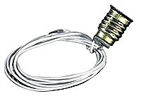 Bulb Socket w/8′ Black Wires, All Scales, Cir-Kit Concepts Inc 10108