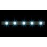 LED Spotlight Bar (white) pkg(2) -- 12-16V AC/DC 1/8 x 7-1/8′ .2 x 18cm, All Scales, Faller Gmbh 180648