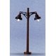 Double-Arm Wooden Post Lamp -- 50mm Height, N, Brawa Modellspielwaren 4611