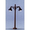 Double-Arm Wooden Post Lamp -- 50mm Height, N, Brawa Modellspielwaren 4611
