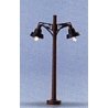 Double-Arm Wooden Post Lamp -- 50mm Height, N, Brawa Modellspielwaren 4611