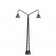 Lattice Boom Double-Arched LED Light with Plug and Socket Base -- 2-3/4′ 7cm, N, Brawa Modellspielwaren 83011