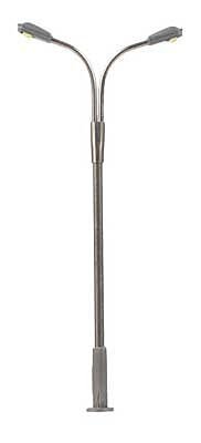 LED Double Streetlight -- Adjustable height up to 2-9/16′ 6.5cm tall pkg(3), N, Faller Gmbh 272121