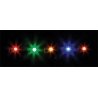 LEDs on Self-Adhesive PC Board Base -- Mixed Colors 12-16V AC or DC, PC Board Base pkg(5), All Scales, Faller Gmbh 180652