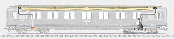 LIGHTING KIT F/SKIRTED CARS -- For 43200/01, HO, Marklin, Inc 73150