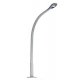 Street Lamp with Curved Concrete Mast, Teardrop Lamp -- White LED, 3′ 7.7cm, HO, Busch Gmbh & Co Kg 4126