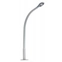 Street Lamp with Curved Concrete Mast, Teardrop Lamp -- White LED, 3′ 7.7cm, HO, Busch Gmbh & Co Kg 4126