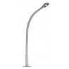 Street Lamp with Curved Concrete Mast, Teardrop Lamp -- White LED, 3′ 7.7cm, HO, Busch Gmbh & Co Kg 4126