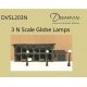 DVSL203 Fiber-Lit Globe Street Lamps -- pkg(3), N, Dwarvin SL203