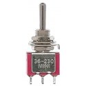 Miniature Toggle Switches -- SPDT 5Amp 120V Center Off pkg(4), All Scales, Miniatronics Corp. 3623004