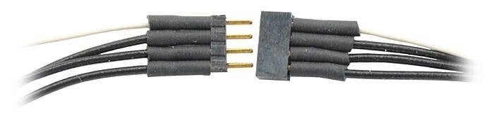 Micro Connector Set (1 Male, 1 Female) -- 4-Pin Linear Array w/6′ 32-Gauge Wires (3, All Scales, Train Control Systems 1491