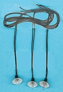 Old Fashioned Lamp Shade w/Bulb -- Green & White pkg(3), O, Miniatronics Corp. 7251203