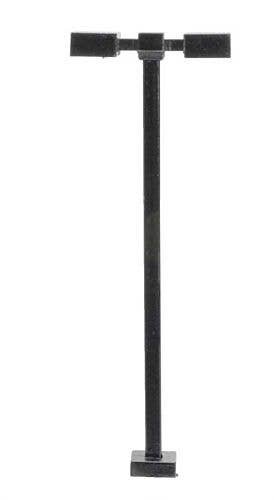 Double-Arm Square LED Light 3-Pack -- Black (cool white LED) 15 Scale Feet Tall, HO, Atlas Model Railroad Co. 70000212