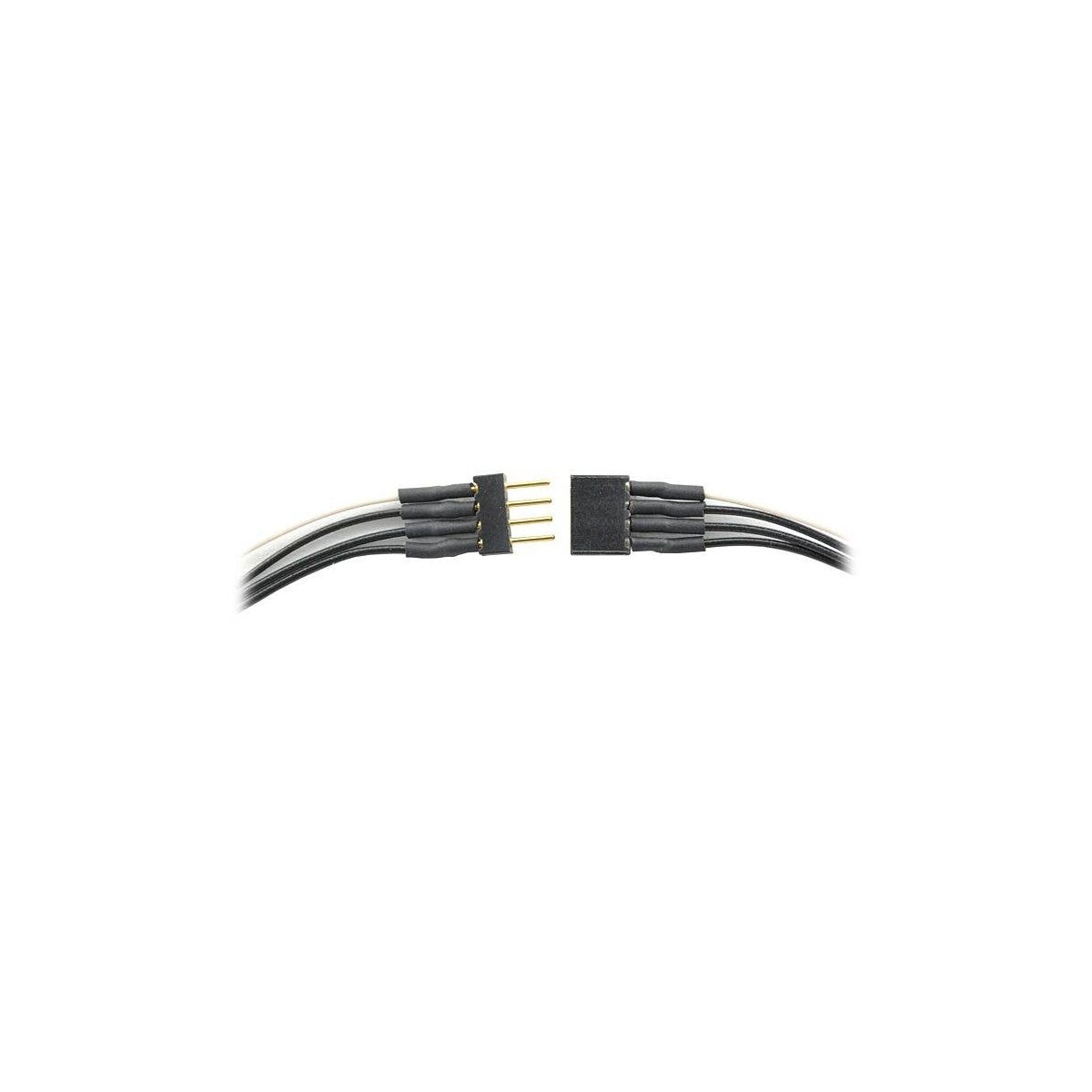 Mini Connector Set (1 Male, 1 Female) -- 4-Pin Linear Array w/6′ 32 Gauge Wires (3 , All Scales, Train Control Systems 1492