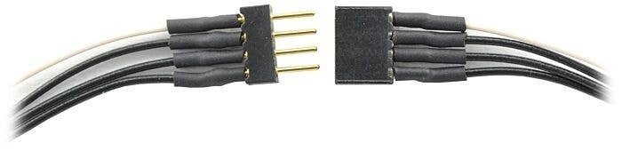 Mini Connector Set (1 Male, 1 Female) -- 4-Pin Linear Array w/6′ 32 Gauge Wires (3 , All Scales, Train Control Systems 1492