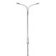 Double-Arm Streetlight 3-Pack - Warm White LED -- Silver, N, Atlas Model Railroad Co. 70000153