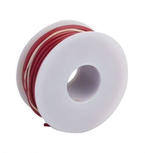 One-Conductor Hookup Wire - 18 Gauge - 55′ 16.8m -- Red, All Scales, Wire Works 118160552
