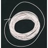 30 Gauge Ultra Flexible Stranded Single Conductor Wire - 10′ 3m -- White, All Scales, Miniatronics Corp. 48W3001