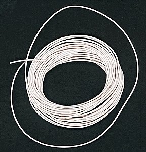 30 Gauge Ultra Flexible Stranded Single Conductor Wire - 10′ 3m -- White, All Scales, Miniatronics Corp. 48W3001