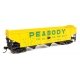 70-Ton AAR 3-Bay Open Hopper - Ready to Run -- Peabody 6954
