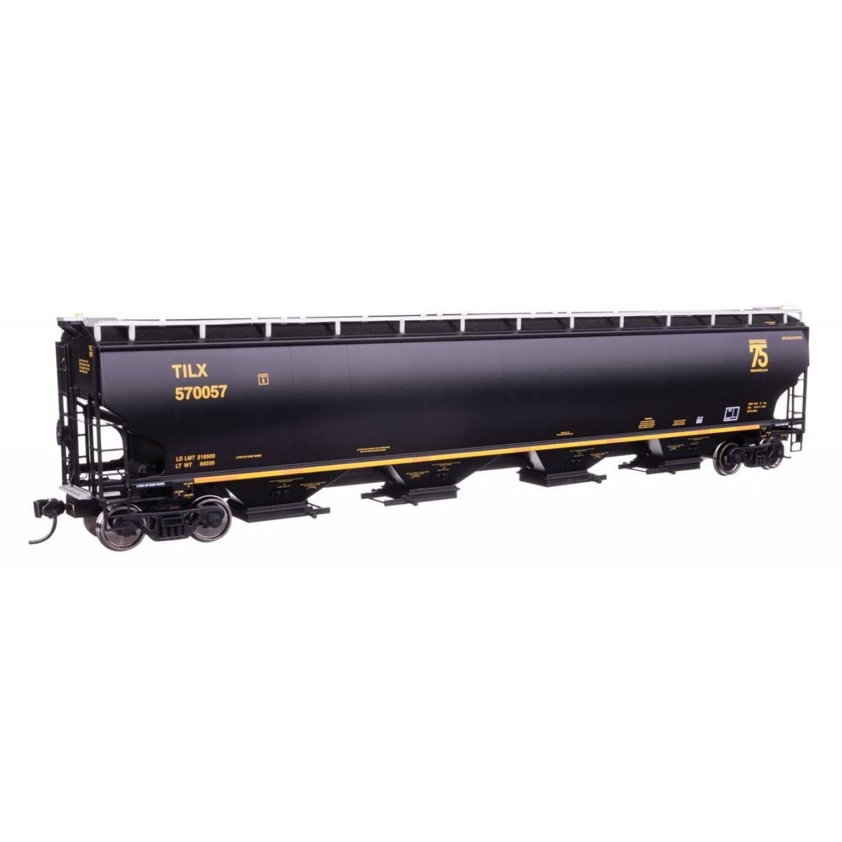 67′ Trinity 6351 4-Bay Covered Hopper - Ready to Run -- Trinity Industries Leasing TILX 570057