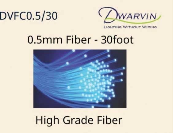 DVFC0.5/30 End-Glow Fiber Optic Cable -- 30 Feet, 0.5mm, All Scales, Dwarvin FC0530