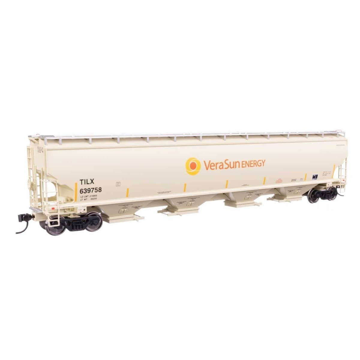 67′ Trinity 6351 4-Bay Covered Hopper - Ready to Run -- Vera Sun TILX 639758