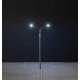 LED Double Streetlight -- Adjustable height up to 3-15/16′ 10cm tall pkg(3), HO, Faller Gmbh 180101