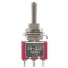 Miniature Toggle Switches -- SPDT 5Amp 120V Center Off pkg(8), All Scales, Miniatronics Corp. 3623008