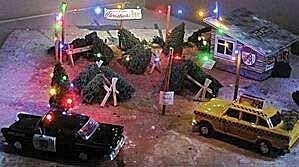 Multicolor Flashing LED Chip Light String -- 26 Lights 12-19V DC or AC, All Scales, Evan Designs UFM26