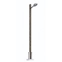 Streetlight w/Real-Wood Mast -- With Teardrop Light Housing (silver) - 3-1/2′ 9cm Tall, HO, Busch Gmbh & Co Kg 4134