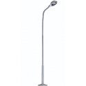 Metal-Mast Street Light w/White LED -- Silver - 3-1/2′ 8.9cm Tall, HO, Busch Gmbh & Co Kg 4155