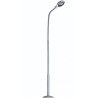 Metal-Mast Street Light w/White LED -- Silver - 3-1/2′ 8.9cm Tall, HO, Busch Gmbh & Co Kg 4155