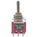 Miniature Toggle Switches -- DPDT 5Amp 120V Momentary pkg(5), All Scales, Miniatronics Corp. 3627005