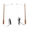 LED Streetlight 2-Pack -- Modern Long Arm Style w/Wood Pole, HO, Walthers SceneMaster 4805