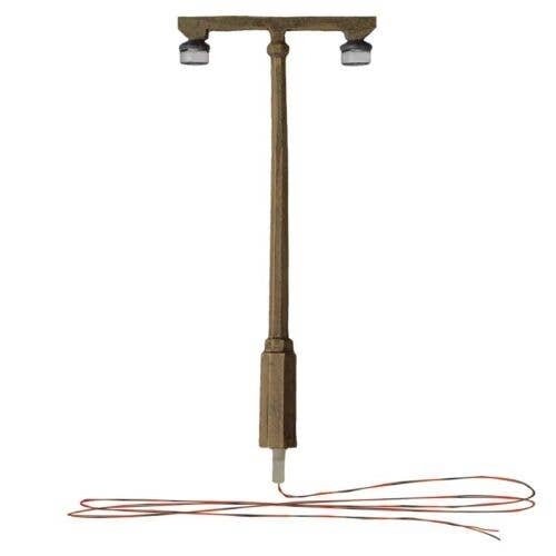 Just Plug(TM) -- Twin Lamp Post pkg(3), HO, Woodland Scenics 5676